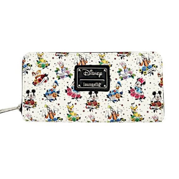 Loungefly Handbags - NWT Loungefly Disney Mickey & Friends Tattoo AOP Zip Around Wallet